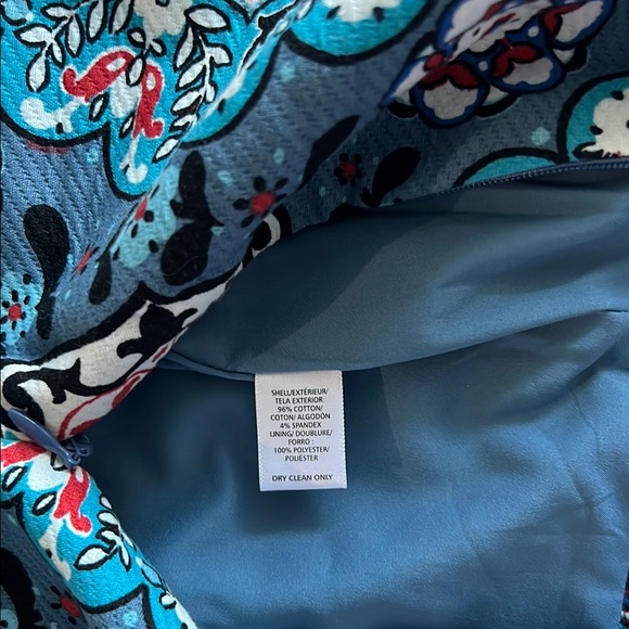 LOFT Blue and White Pencil Skirt Knee-Length Work Style - Picture 5 of 5